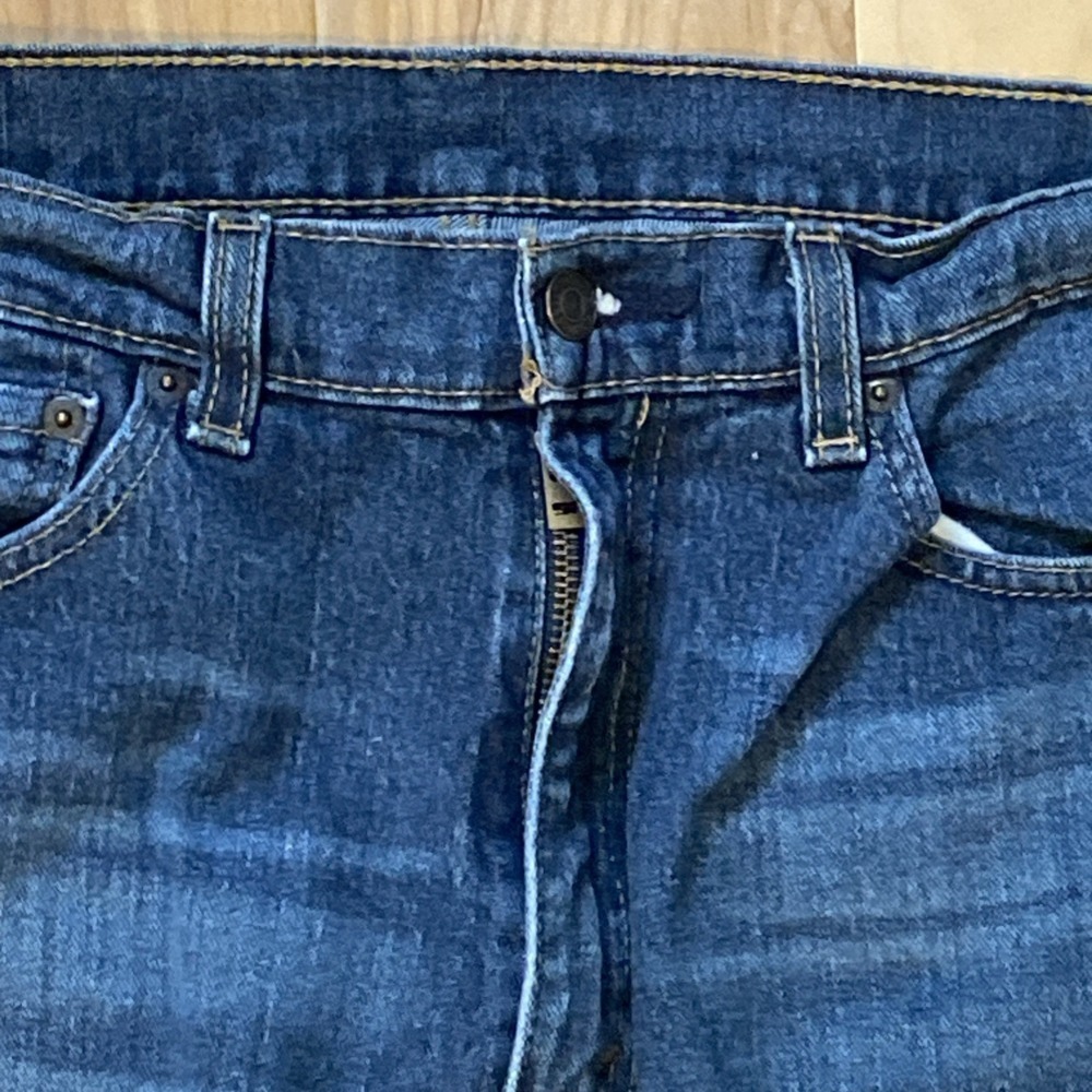 Levis 505 Blue Jeans Mens Regular Fit Straight Leg 36 X 30 - Picture 10 of 16